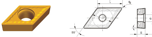 cemented carbide indexable inserts DCMT-HPM