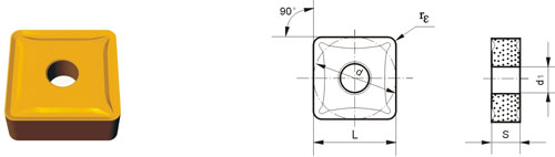 tungsten carbide indexable inserts SNMG-ZF