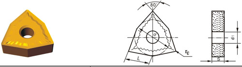 cemented carbide indexable inserts WNMM-ZM