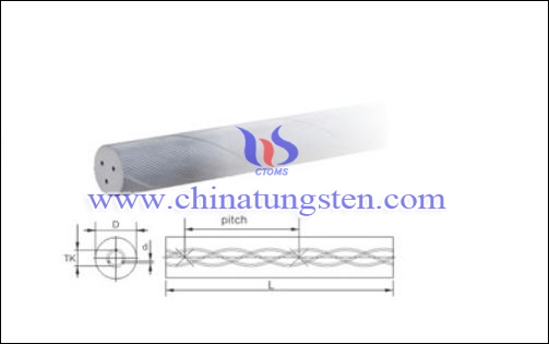 tungsten carbide triple helix holes rod picture