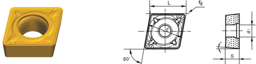 cemented carbide indexable inserts CCMT-HMR